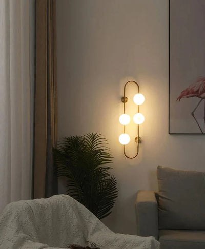 Wall Mount Lamp - Contemporary Metal Glass Sconce Light