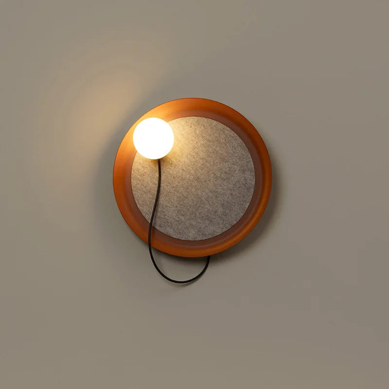 Oriental Wall Fixture – Metal Bulb Plate Lamp