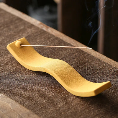 Ceramic Incense Holder - Wave Design Burner