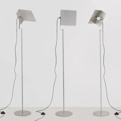 Industrial LED Floor Lamp - Stainless Steel Panel Luxury Lighting