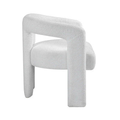 Teddy Fabric Lounge Chair - Open Back Modern Accent Seat