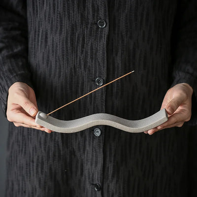 Ceramic Incense Holder - Wave Design Burner
