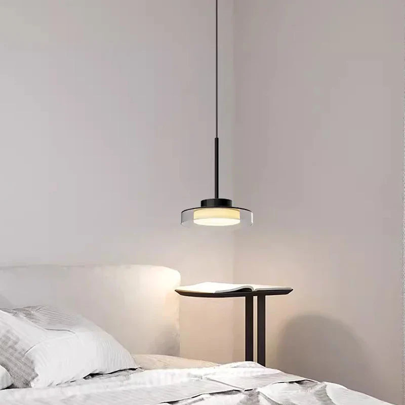 French Pendant Ceiling Light | Modern Metal Acrylic Lamp