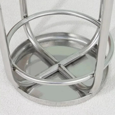 Stainless Steel Stool - Minimalist Metal Accent Seat