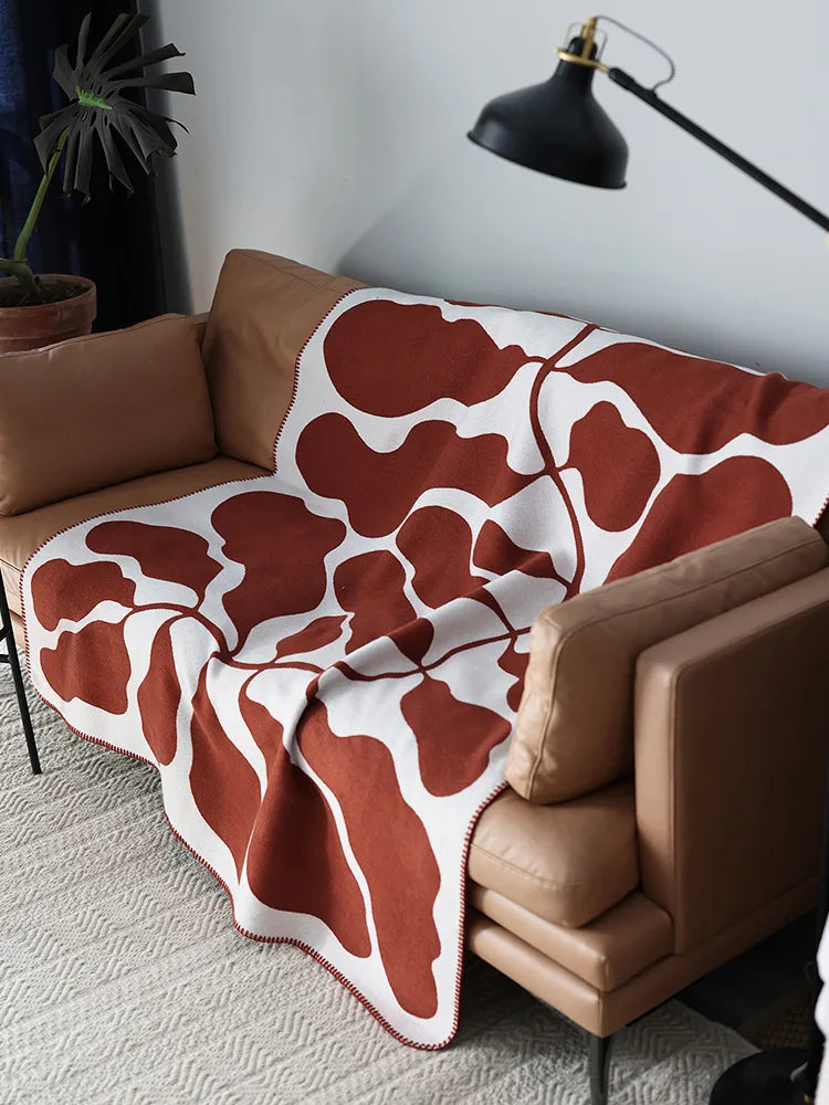 Jacquard Vine Throw | Cozy Sofa Throw, Machine Washable