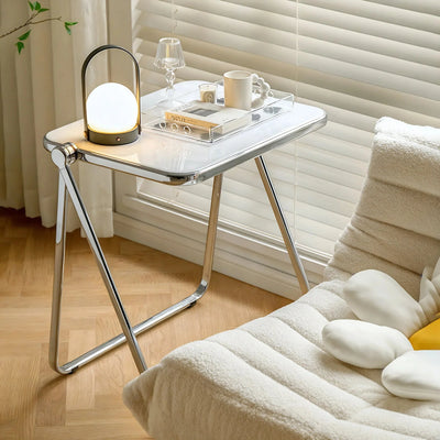 Foldable Acrylic Coffee Table - Transparent Medium Side Table