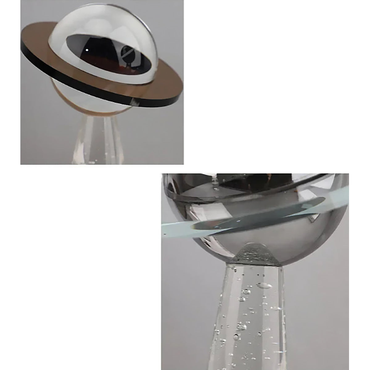 Saturn Planet Sculpture - Solid Crystal Art Decor