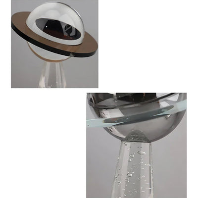 Saturn Planet Sculpture - Solid Crystal Art Decor