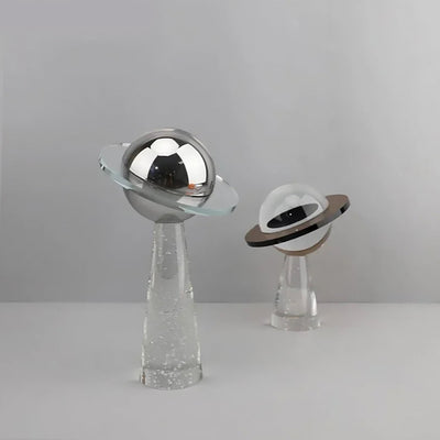Saturn Planet Sculpture - Solid Crystal Art Decor