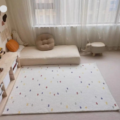 Rainbow Area Rug - Colorful Polyester Carpet Mat