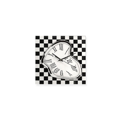 Plaid Glass Wall Clock | Modern Square Decorative Clock