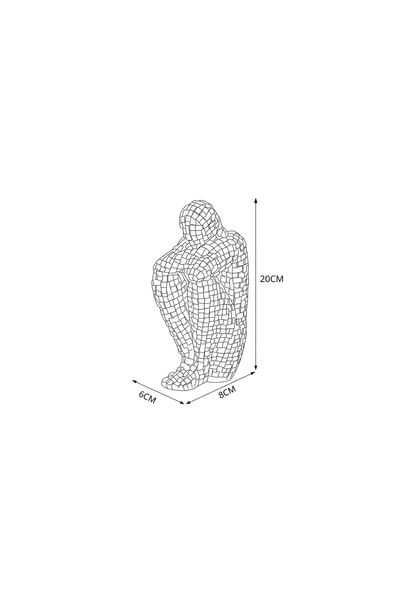 THINKER-MOSAIC | Reflective Mosaic Thinker Statue