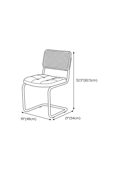 NORDIC-WAVE | Vintage Rattan Dining Chair