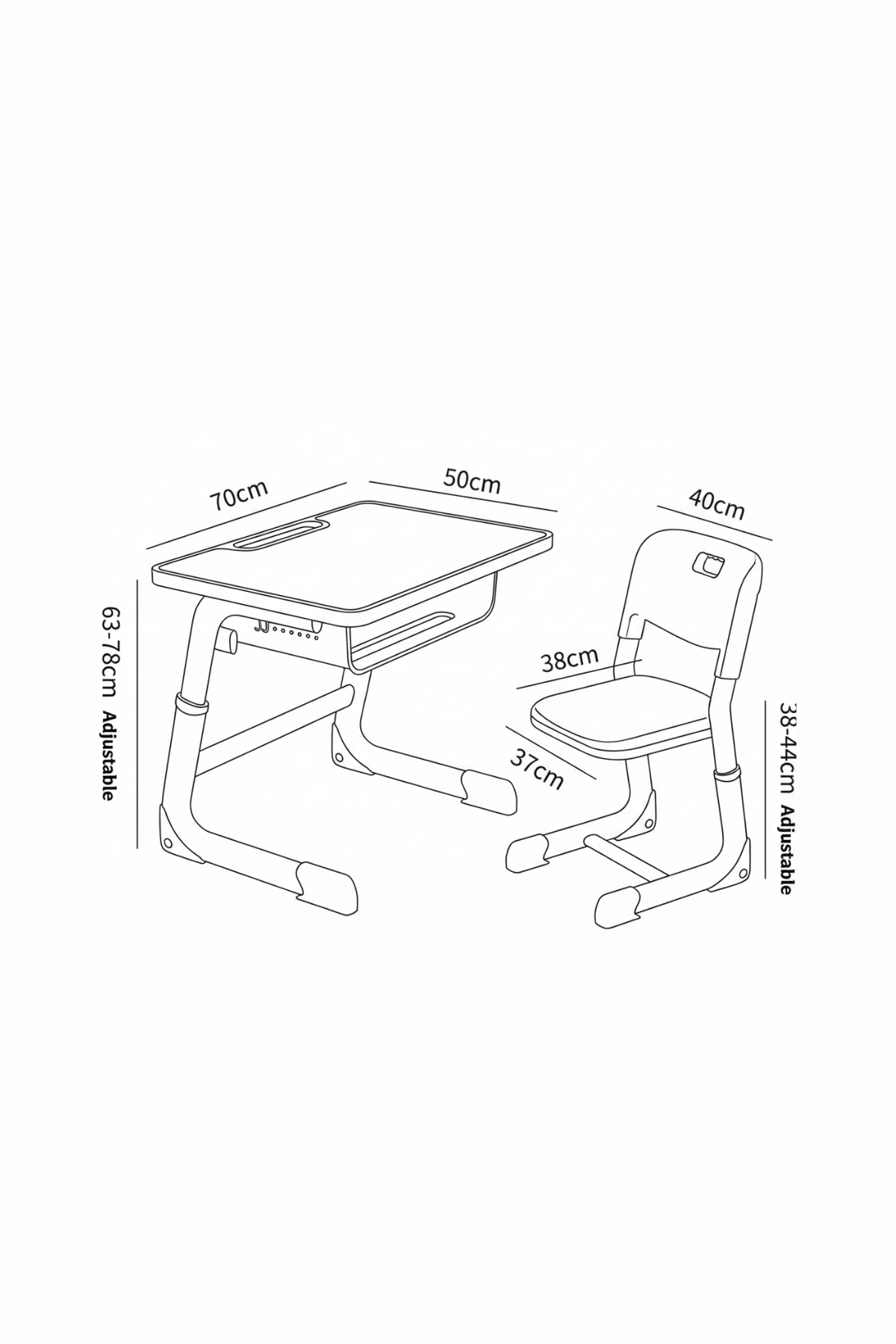 ELEGANT SCHOLAR | Adjustable Desk & Chair Set