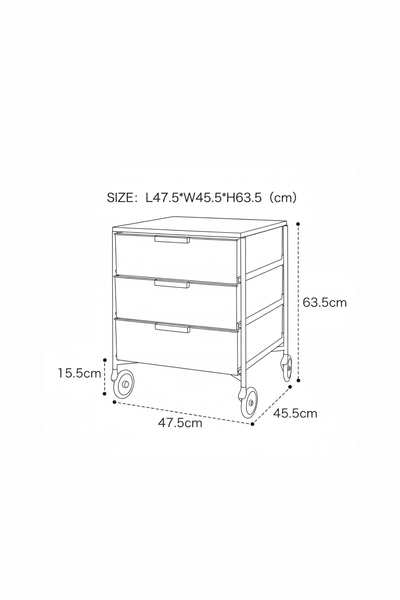 MOBIL | 3-Drawer Roller Harmony Trolley