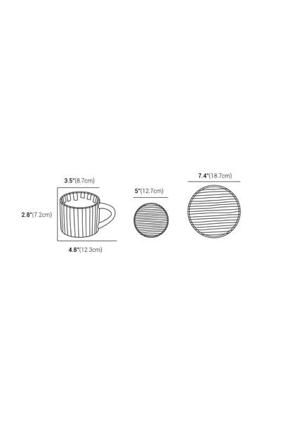 Ceramic Striped Plate – Brush Touch Art Design