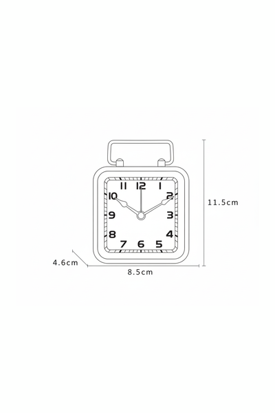 KRONOS SQUARE | Retro Analog Desk Clock