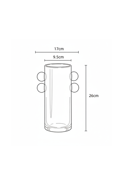 ARTISANAL GLASS | Handcrafted Vase with Sculptural Accents