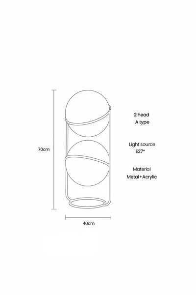 LUNAR ORBIT | Retro-Futuristic Floor Lamp