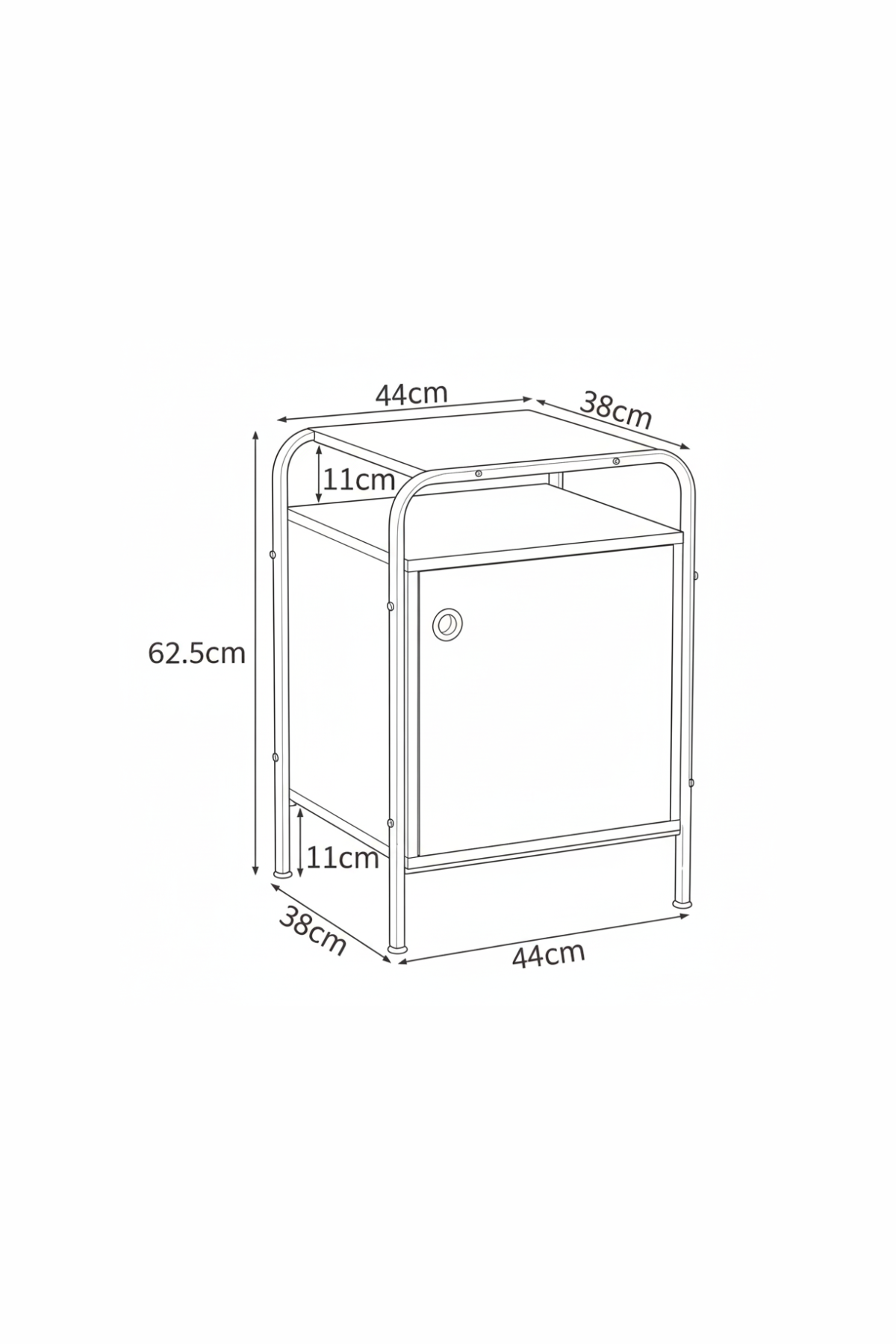 NORDIC CUBE | Minimalist Color-Block Accent Cabinet
