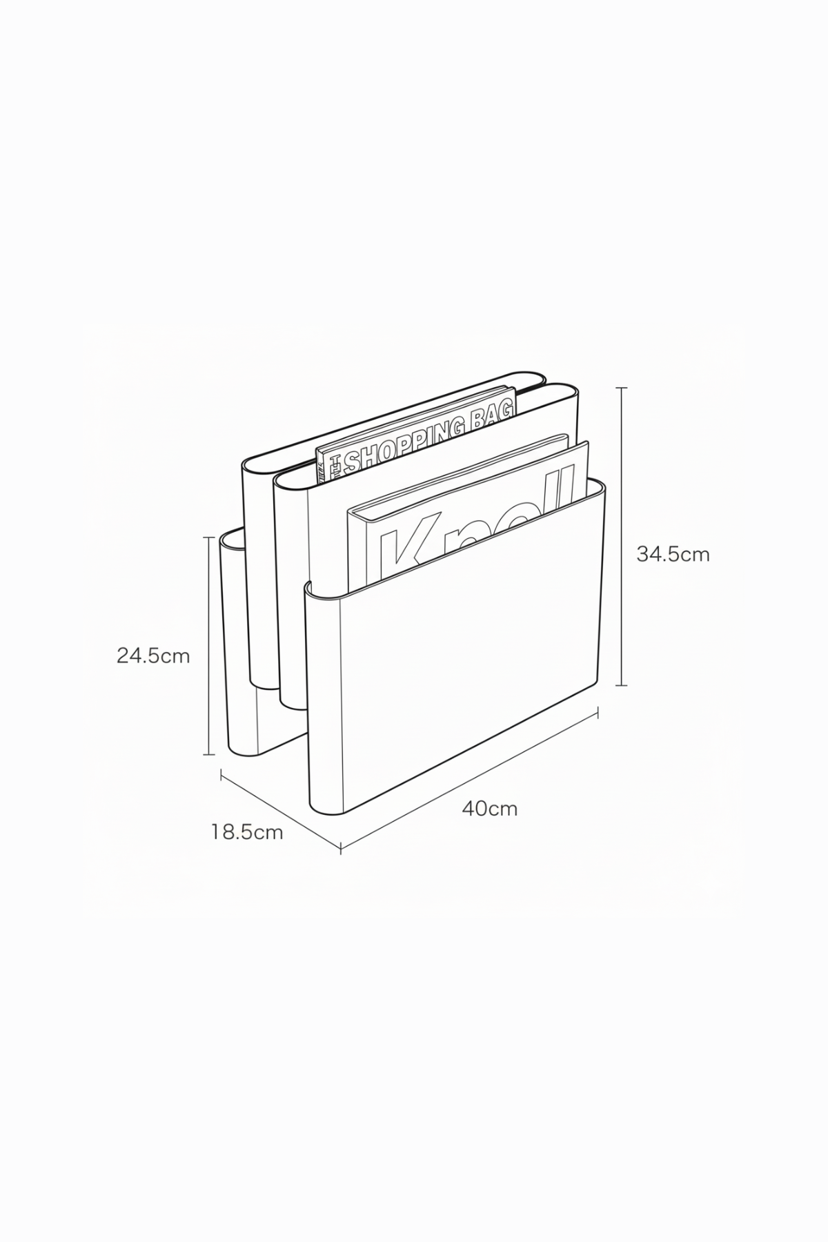 PRISM VUE | Sculptural Fluid Magazine Holder