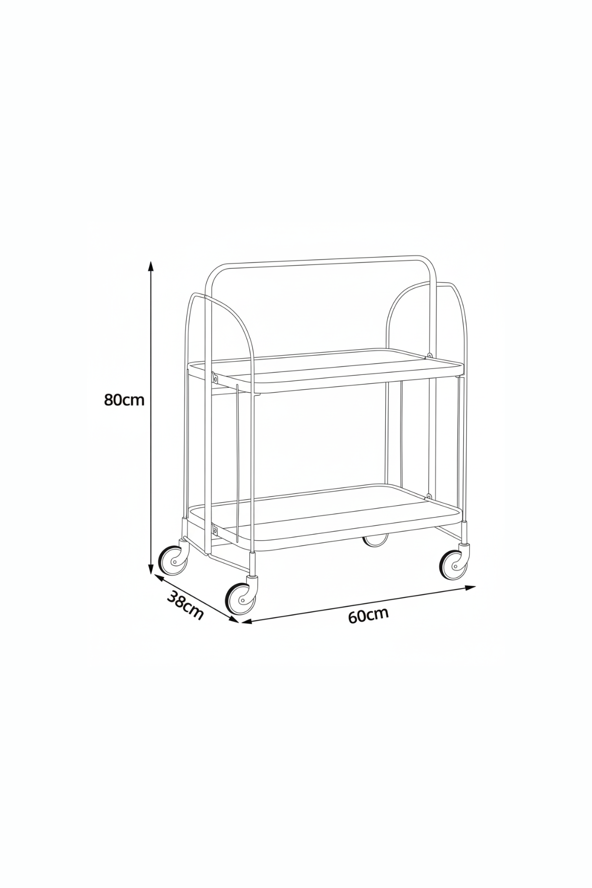 CLARITY GLIDE| Foldable Transparent Trolley
