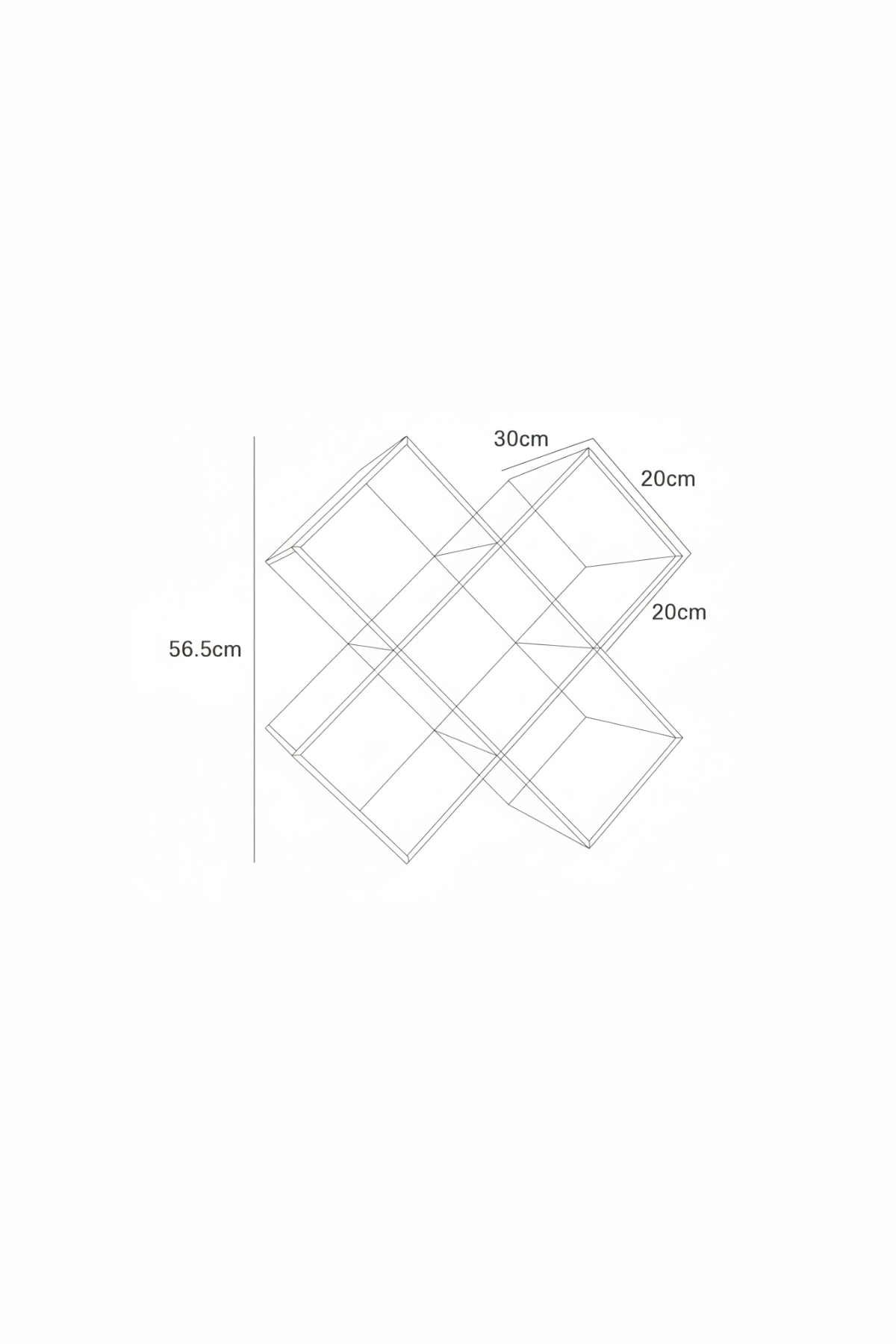 X-CUBE | Geometric Prism Acrylic Shelf