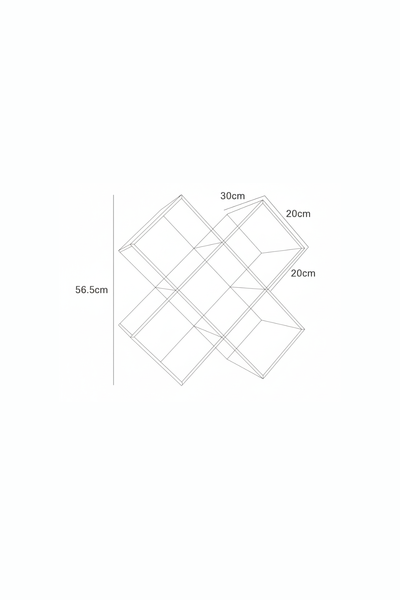 X-CUBE | Geometric Prism Acrylic Shelf