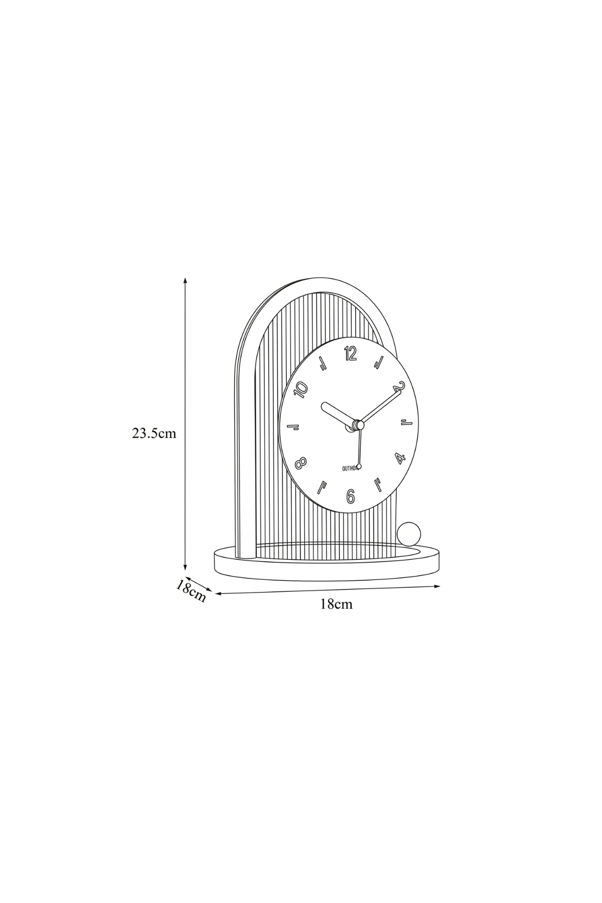 Sleek Arch-Frame Table Clock