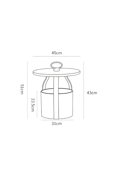 BUCKETED-BLISS | Modern Side Table with Storage Flair