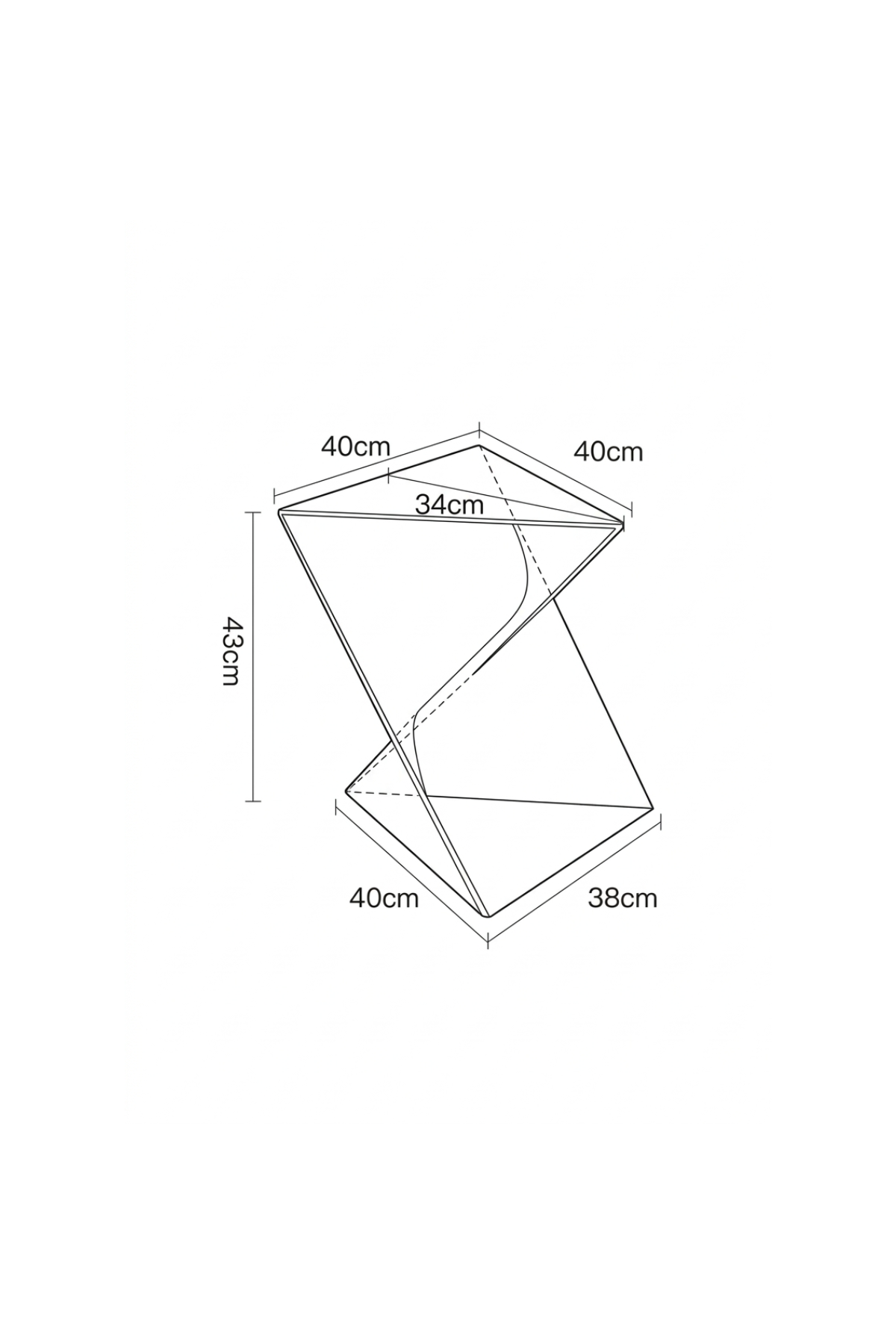 TWIST-CUBE | Nordic Sculptural Acrylic Table
