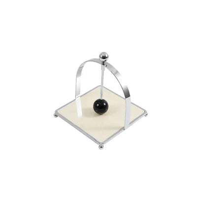 Wooden Ball Napkin Holder - Stainless Steel Metal Holder