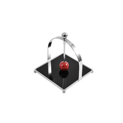 Wooden Ball Napkin Holder - Stainless Steel Metal Holder