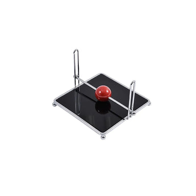 Wooden Ball Napkin Holder - Stainless Steel Metal Holder