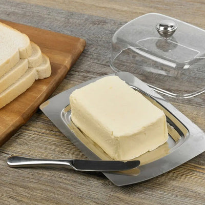 Stainless Steel Butter Dish | Easy Spread Container