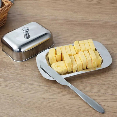 Stainless Steel Butter Dish | Easy Spread Container