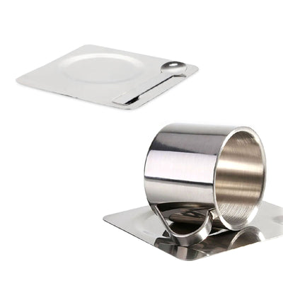Thermal Coffee Set - Stainless Steel Double Wall Cup & Plate