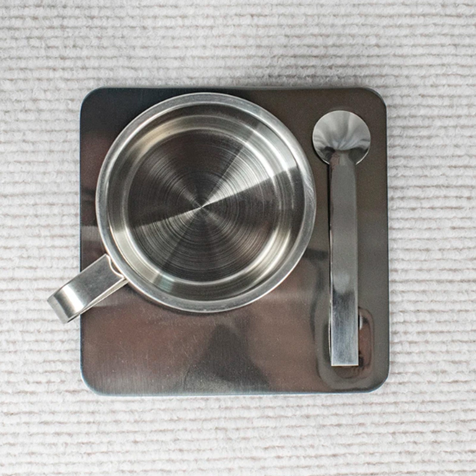 Thermal Coffee Set - Stainless Steel Double Wall Cup & Plate