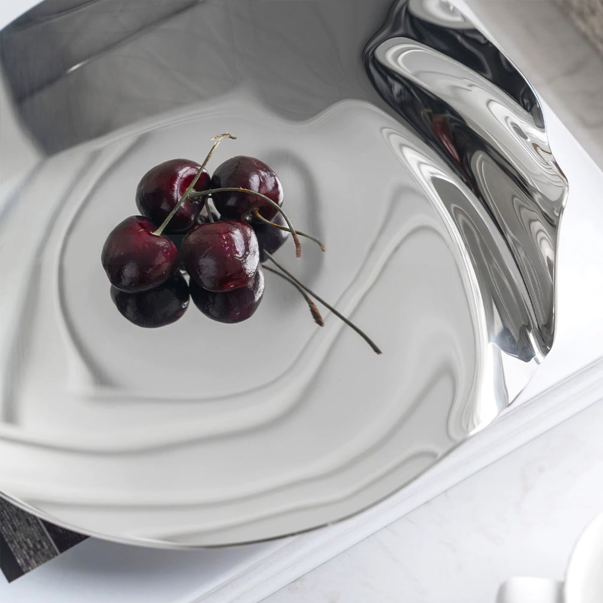 Stainless Steel Tray - Contemporary Organic Shape Platter