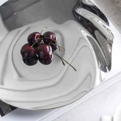 Stainless Steel Tray - Contemporary Organic Shape Platter