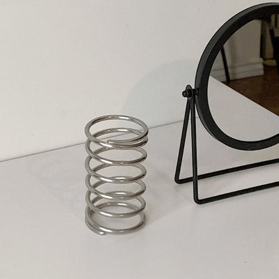 Stainless Steel Spring Stand | Cylindrical Holder 2x4.5" Small Durable