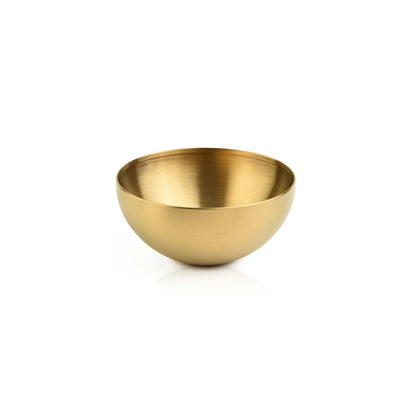 Stainless Steel Salad Bowl - Durable Double Layered Metal Bowl