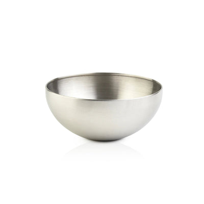 Stainless Steel Salad Bowl - Durable Double Layered Metal Bowl