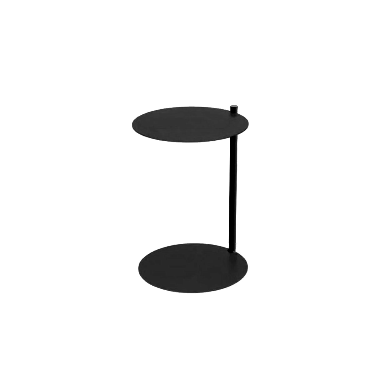 Circle Top Side Table - Industrial Metal Accent