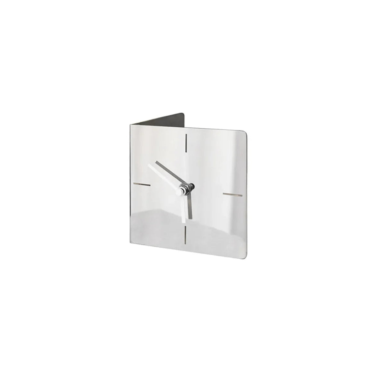 Stainless Steel Table Clock - Functional Industrial Piece