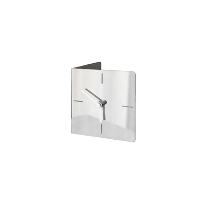 Stainless Steel Table Clock - Functional Industrial Piece