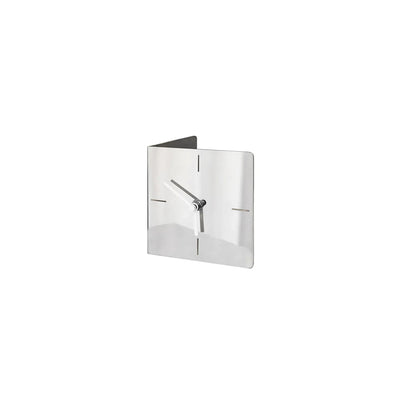 Stainless Steel Table Clock - Functional Industrial Piece