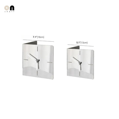Stainless Steel Table Clock - Functional Industrial Piece