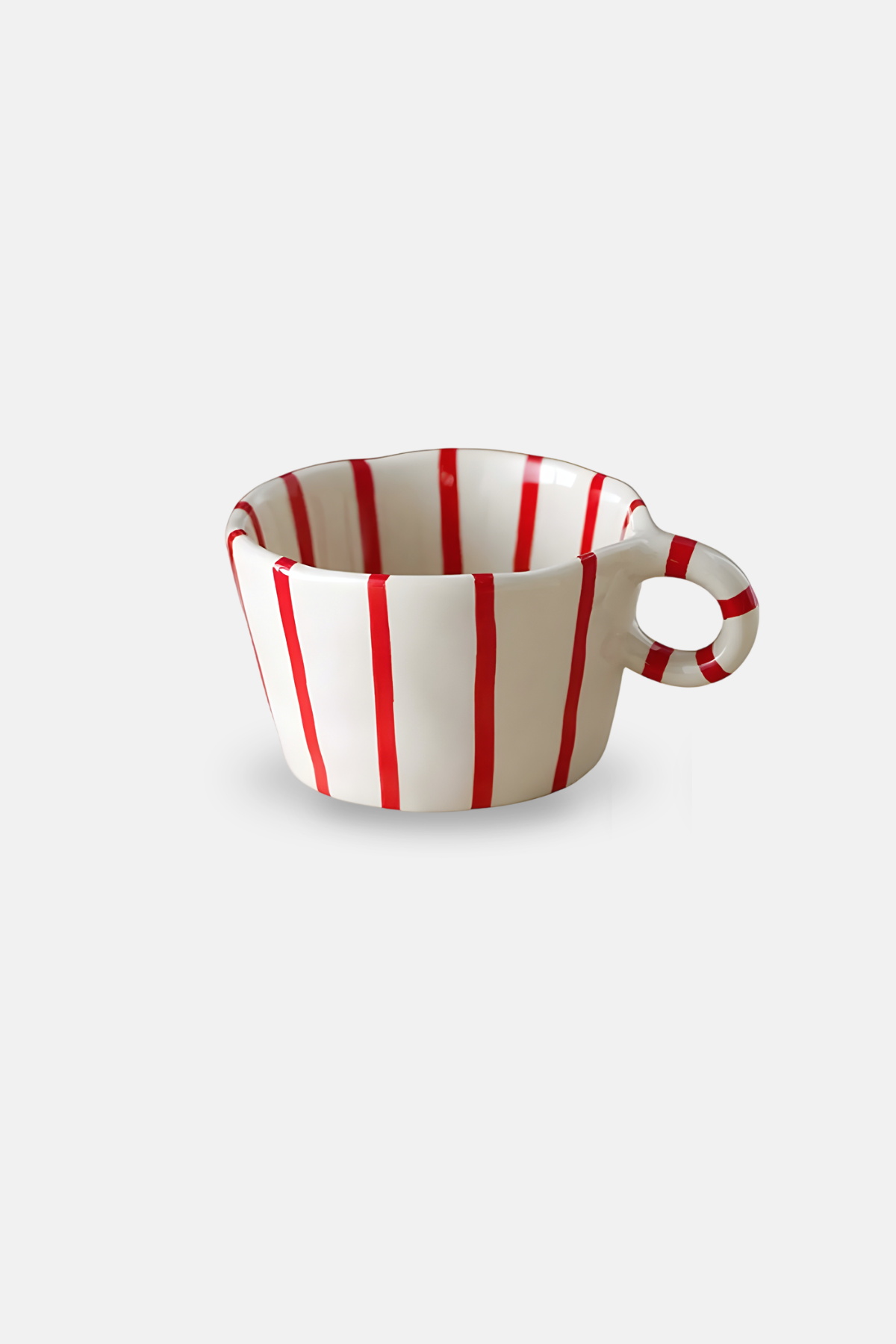 Studio Line Ceramic Cup – Scandinavian Hand-Painted Stripe Mug