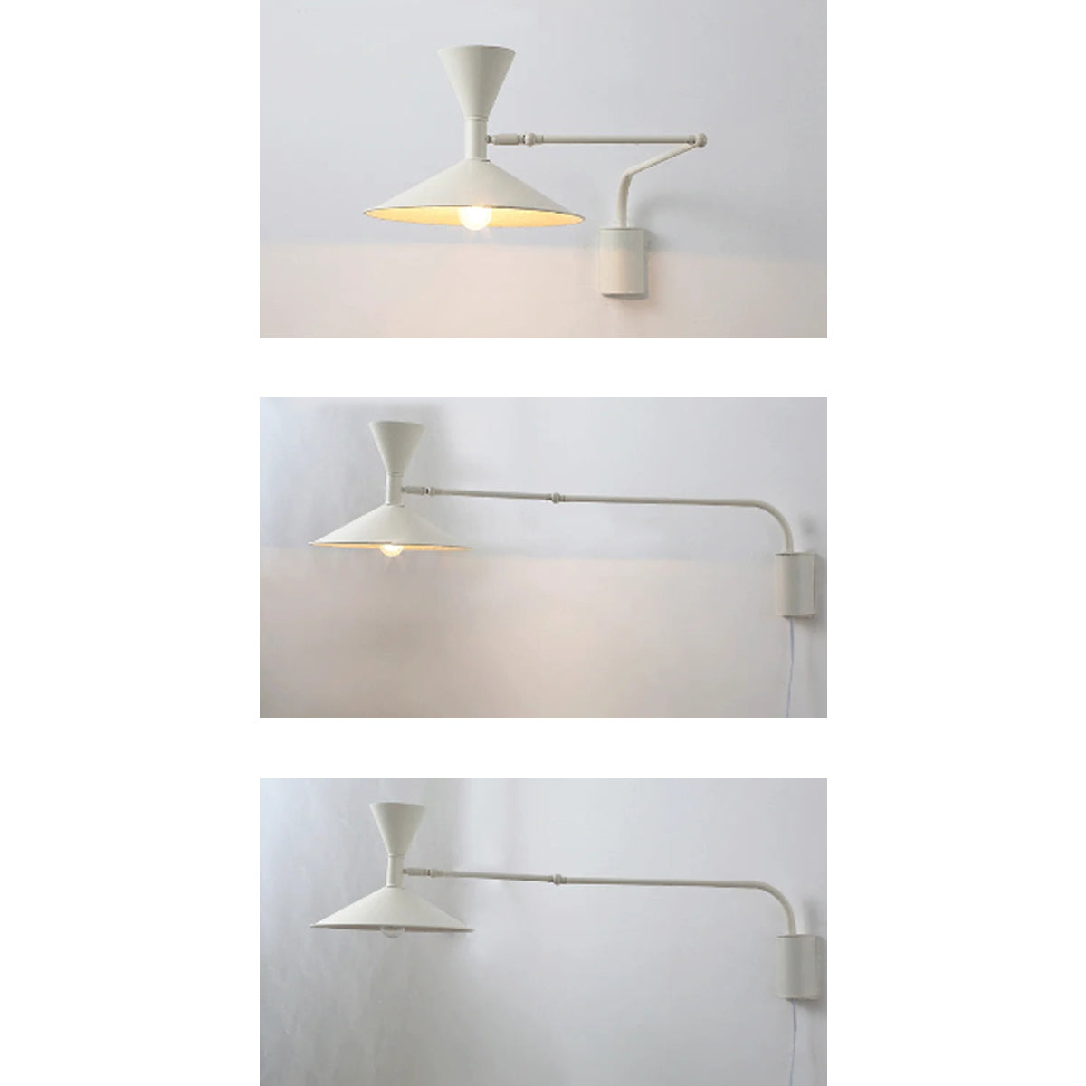 Swing Arm Wall Lamp - Industrial Plug In Sconce